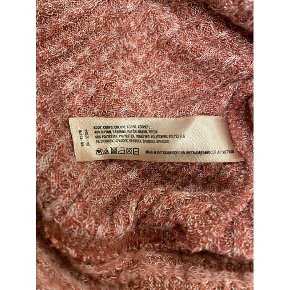 Saturday Sunday by Anthropologie Women’s S Ribbed Half-Zip Sweater Pink Knit - Picture 6 of 9